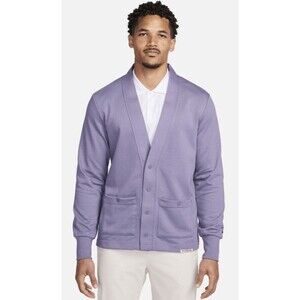 Nike Dri-FIT Standard Issue Golf Cardigan Purple Men's Size Large